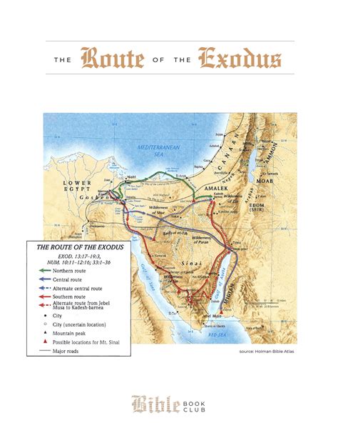 Moses Exodus Map