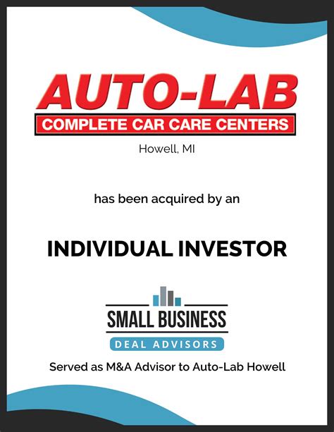 Auto Lab Howell Has Been Acquired By An Investor