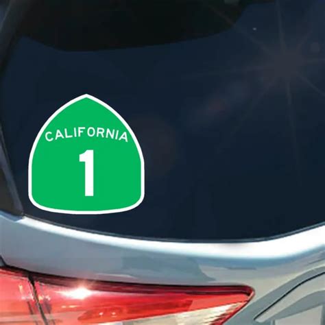 California Route 1 Pch Road Sign Sticker Decal Pacific Coast Highway Ca