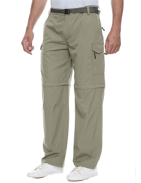 Mens Convertible Zip Off Quick Dry Pants With Cargo Pockets For Outdoor