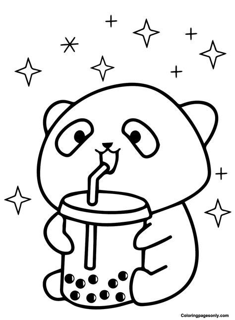 Boba Tea Coloring Pages Free Printable Coloring Pages