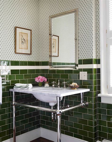 These modern green tiled bathrooms available at alibaba.com have waterproof features to prevent soaking and their destruction. Bright apple green subway tile / Half wall tile ...