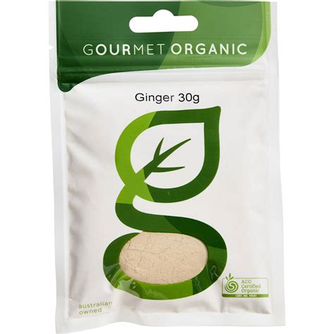 Gourmet Organic Ginger 30g Woolworths