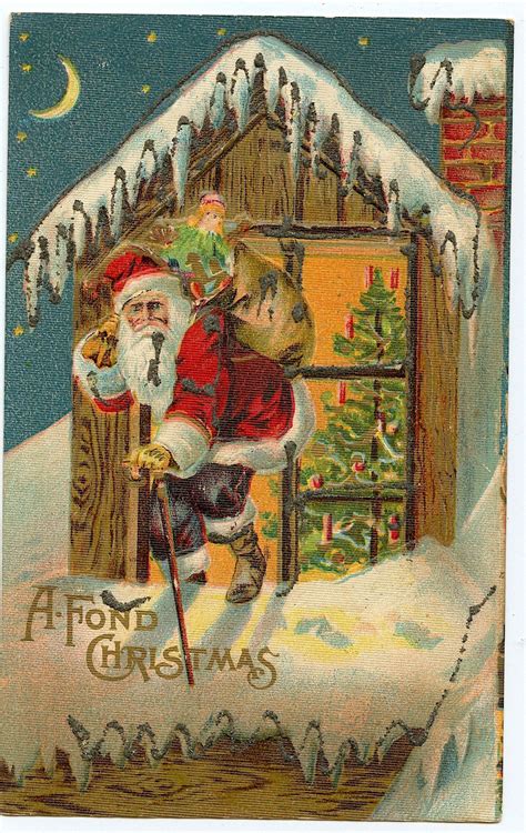Lot Antique Vintage Postcard Christmas