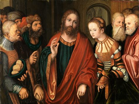 Christ And The Adulteress Painting By Lucas Cranach The Elder Pixels