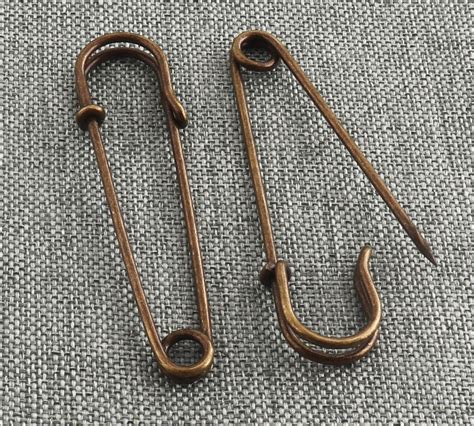 Antique Bronze Safety Pins Vintage Brooch Blanks 70mm Kilt Etsy