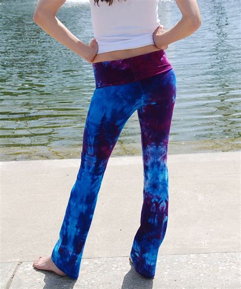 Purple Tie Dye Yoga Pants 32 Inseam Sizes Xxs 6xl Hand Etsy