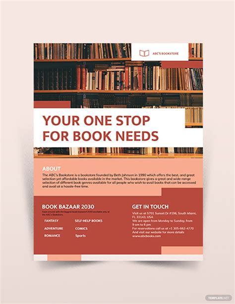 Book Flyer Template In Pages Word Psd Illustrator Indesign
