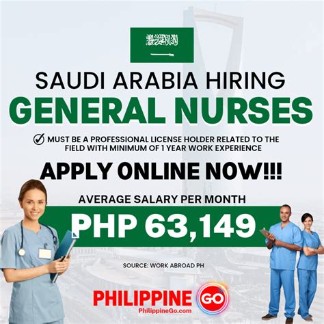 Hiring General Nurse In Saudi Arabia Philippine Go