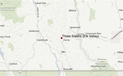 Three Sisters Elk Valley Mountain Information