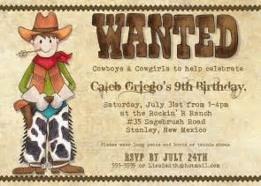 Free Printable Cowboy Birthday Invitations Dolanpedia