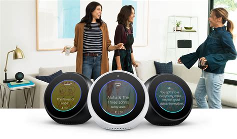 Echo Spot Smart Alarm Clock With Alexa Black Amazon