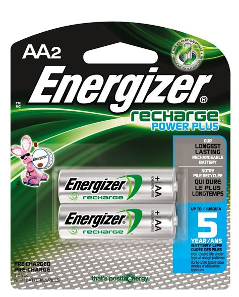 Energizer Rechargeable Batteries Aa Size 2 Count