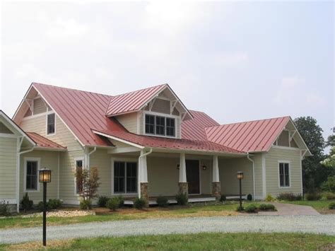 Housewithredmetalroof Home With Metal Roof House Plans