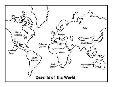 Free Print Label The Continents Coloring Pages Shan Doodles