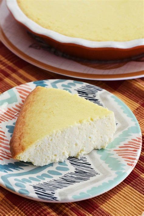 No lemon, no sour cream. Crustless Cheesecake Made in a Pie Dish | Recipe ...