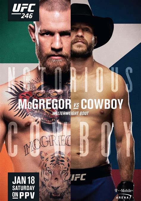 Go in depth on the fight that wasn't: UFC 246 Conor McGregor vs. Donald Cowboy Cerrone Poster ...