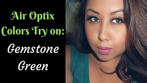 Air Optix Colors Try On Gemstone Green On Dark Brown Eyes HD