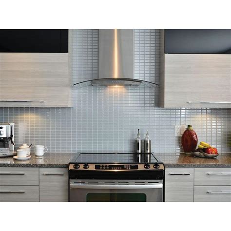 How doers get more done. Smart Tiles Stainless 10.625 in. W x 10.00 in. H Peel and ...