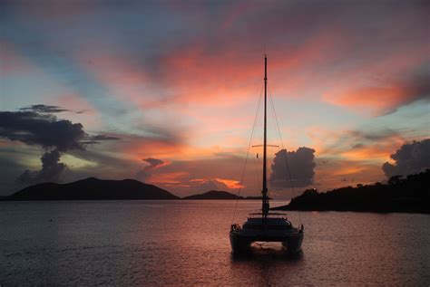 Sunset In The British Virgin Islands Us Virgin Islands British Virgin