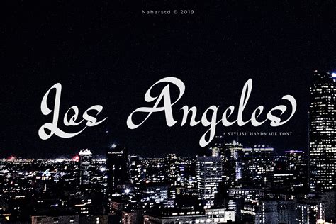 Los Angeles - Modern Script Font | Designed by Naharstd