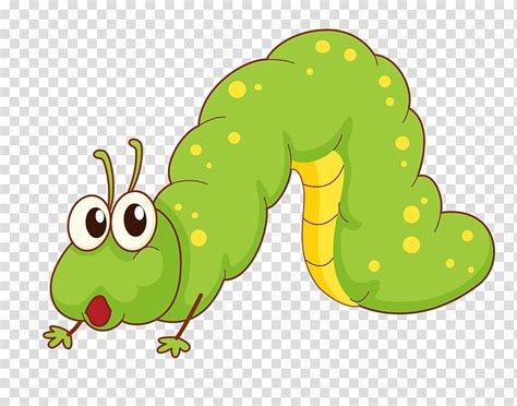 Caterpillar Cartoon Green Bug Transparent Background Png Clipart