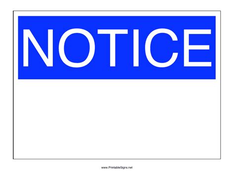 Notice Sign Template Download Printable Pdf Templateroller