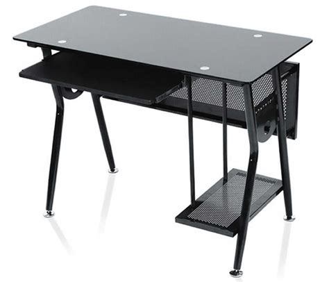 99 Black Glass Top Computer Desk Home Office Desk Furniture Check