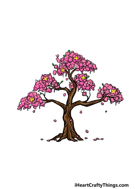 How To Draw A Realistic Cherry Blossom Tree