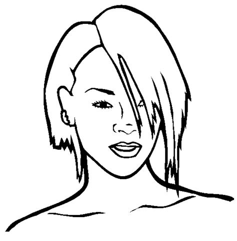 Desenho De Rihanna Estilosa Para Colorir Tudodesenhos