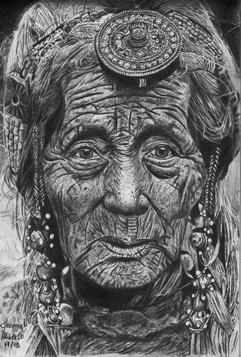 Old Woman Realistic Pencil Draw Desenho Realista A Lápis Female Face