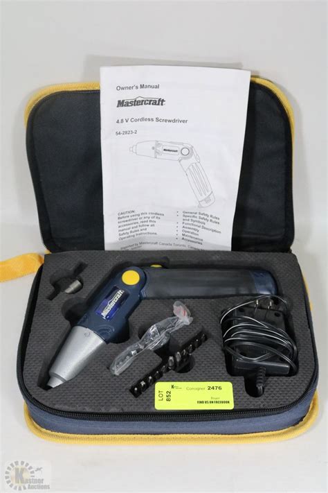 Ingco 4.8 volt cordless screwdriver. MASTERCRAFT 4.8 VOLT CORDLESS SCREWDRIVER