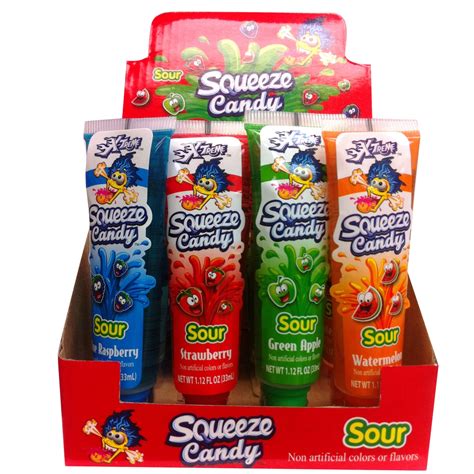 Xtreme Sour Squeeze Candy Tubes 16 Ct Box • Oh Nuts®