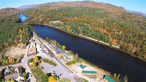 North Creek Ny View From Drone Train Station Hudson River Fall