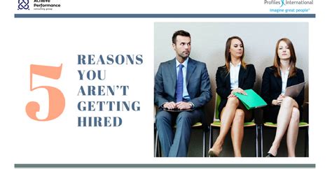 5 Reasons You Arent Getting Hired Achieve Performance