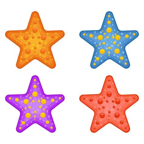 Starfish Pack Vector Design Illustration Isolated On White Background