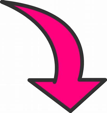 Arrow Pink Clipart Clip Road Transparent Vector