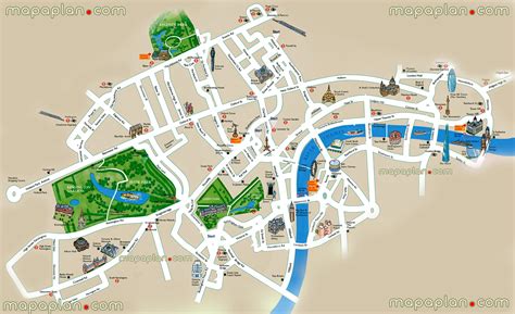 London Top Tourist Attractions Map Simple Easy To Navigate Map Of