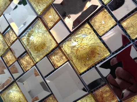 Gold Color Glass Mosaic Tile Buy Gold Mosaic Tilegold Color Glass