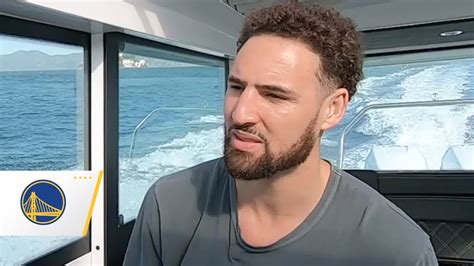 Klay Thompson Takes A Boat Ride To Warriors Practice YouTube