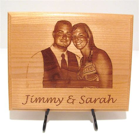 Photo Custom Laser Engraved Wood Plaque Sign Choose Your Etsy