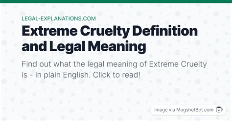 Extreme Cruelty Definition What Does Extreme Cruelty Mean