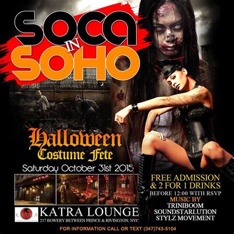 Halloween Soca In Soho Costume Party At Katra Lounge New York New York