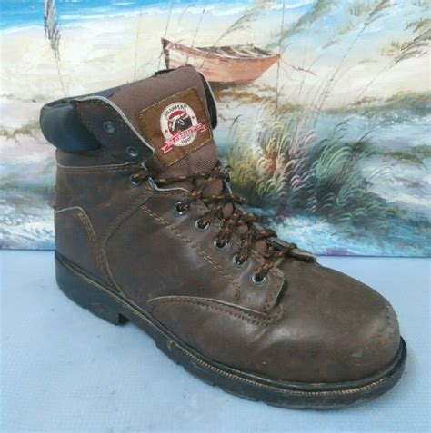 Brahma Mens Steel Toe Work Boot Lace Up Oil And Slip R Gem