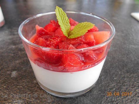 Panna Cotta aux fraises recette simple et rapide