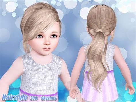 Hair 208 By Skysims Toddler Hair Sims 4 Sims 4 Toddler Sims Hair