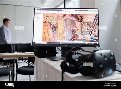 Hanover, Germany. 29th Aug, 2022. A screen in the Lower Saxony Police