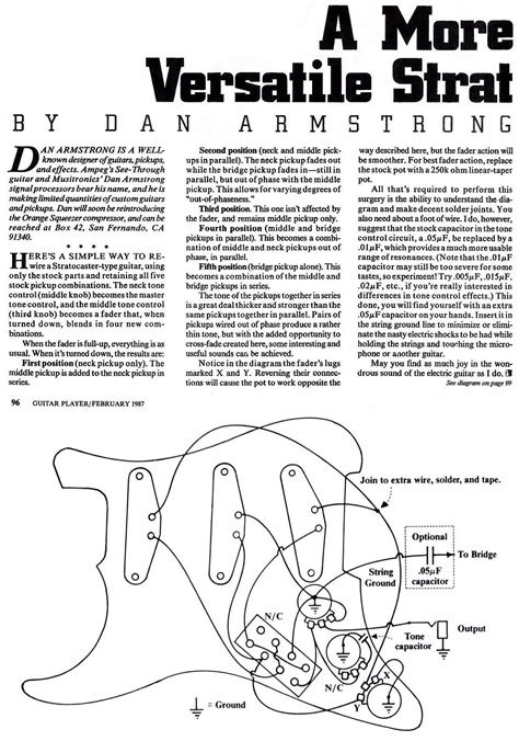 Blender strat wiring diagram pix and photographs variety that posted listed here was accurately chosen and also authored by admin following deciding on things that should be among the others. Dan Armstrong Stratocaster Mod Review - Series / Parallel ...