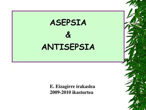 Ppt Asepsia And Antisepsia Powerpoint Presentation Free Download Id