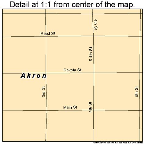Akron Iowa Street Map 1900775